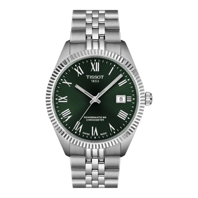 Tissot Ballade Powermatic 80 COSC 39mm Men's Watch, Green Dial