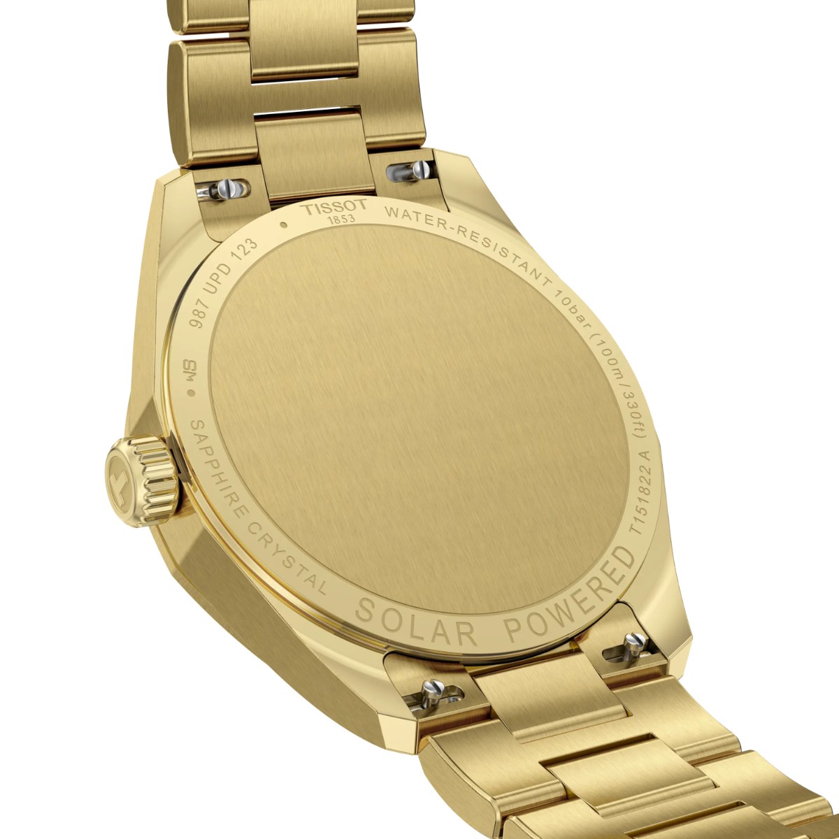 Tissot PRC 100 Solar 34mm Women's Watch, Gold PVD Dial