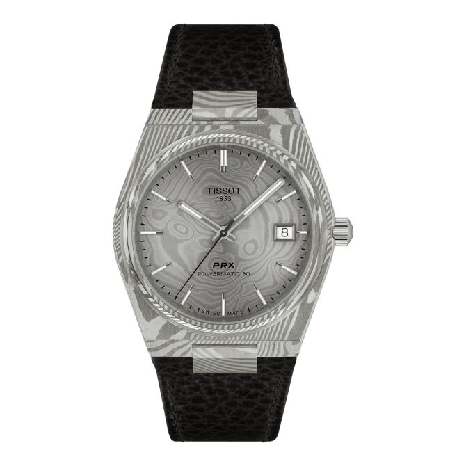 Tissot PRX Damascus Steel 38mm Men's Watch, Grey Dial