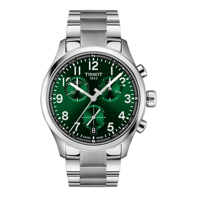 Tissot Chronograph L 42mm Men's Watch, Green Dial