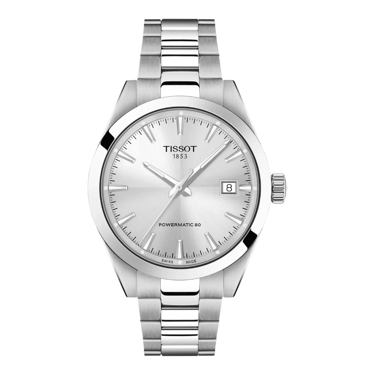 Tissot Gentleman 38mm Men's Watch, Silver Dial