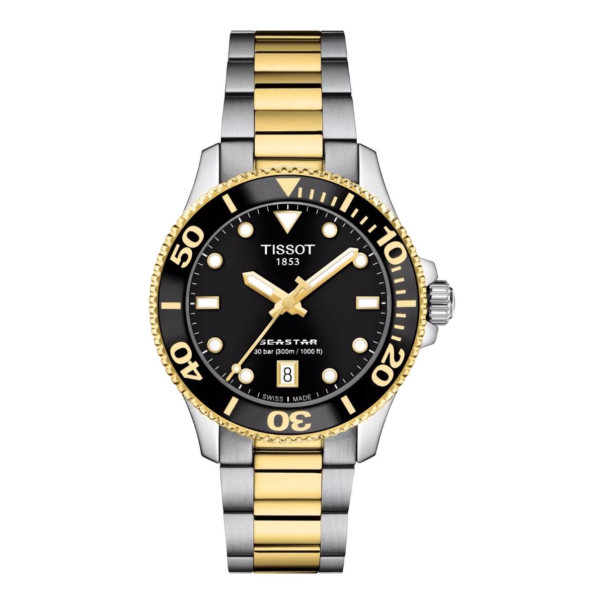 Tissot Seastar 1000 36mm Men's Watch, Black Dial