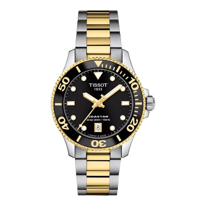 Tissot Seastar 1000 36mm Men's Watch, Black Dial