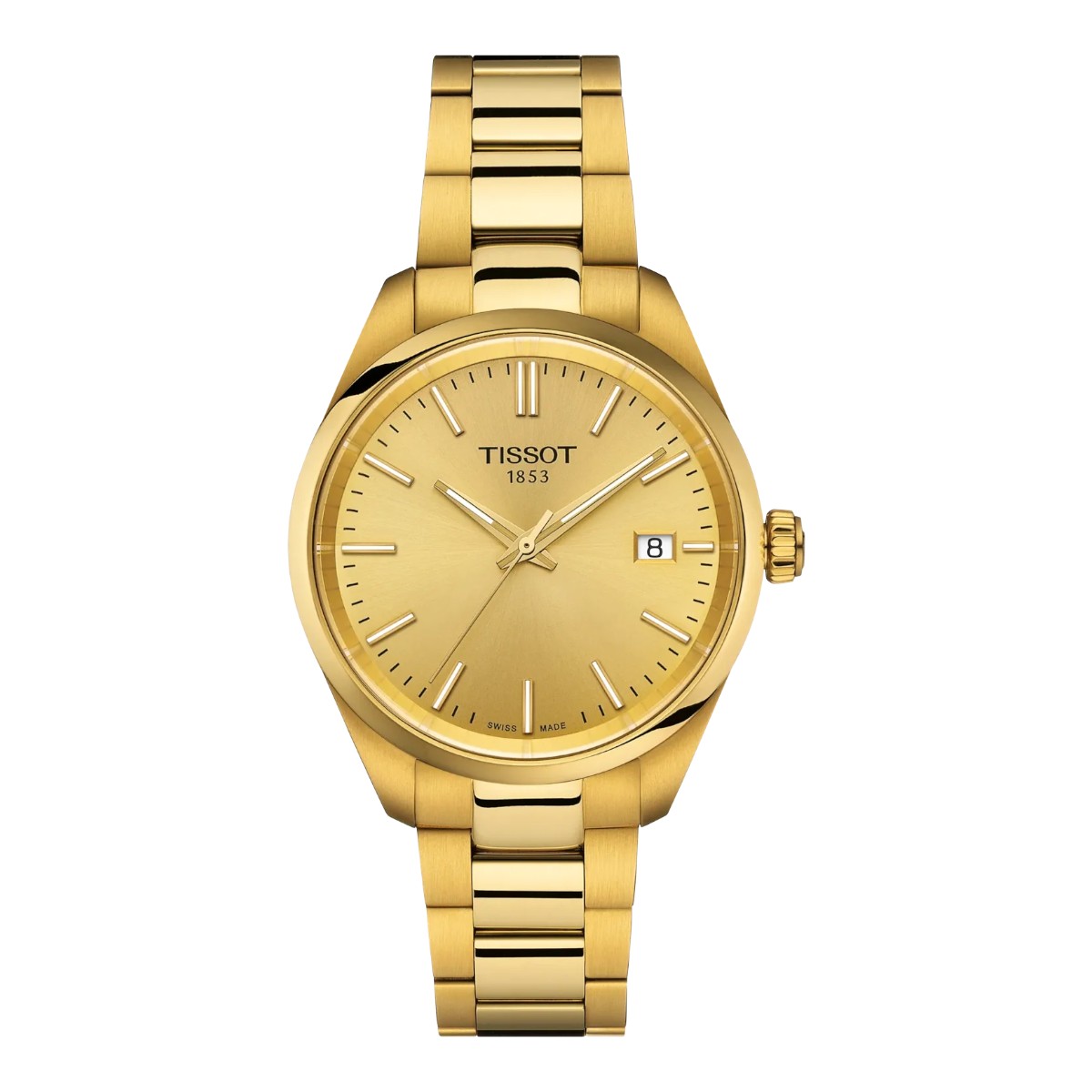 Tissot PR 100 34mm Women's Watch, Yellow Gold Dial