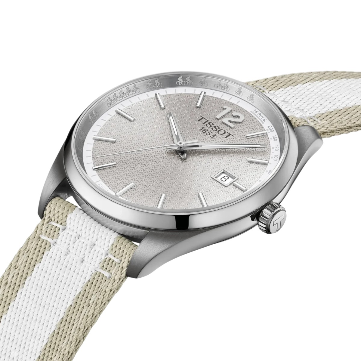 Tissot PR 100 Cycling 40mm Men's Watch, Grey Pattern Dial