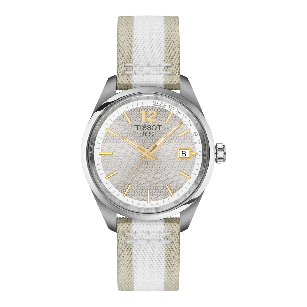 Tissot PR 100 Cycling 34mm Women's Watch, Grey Pattern Dial