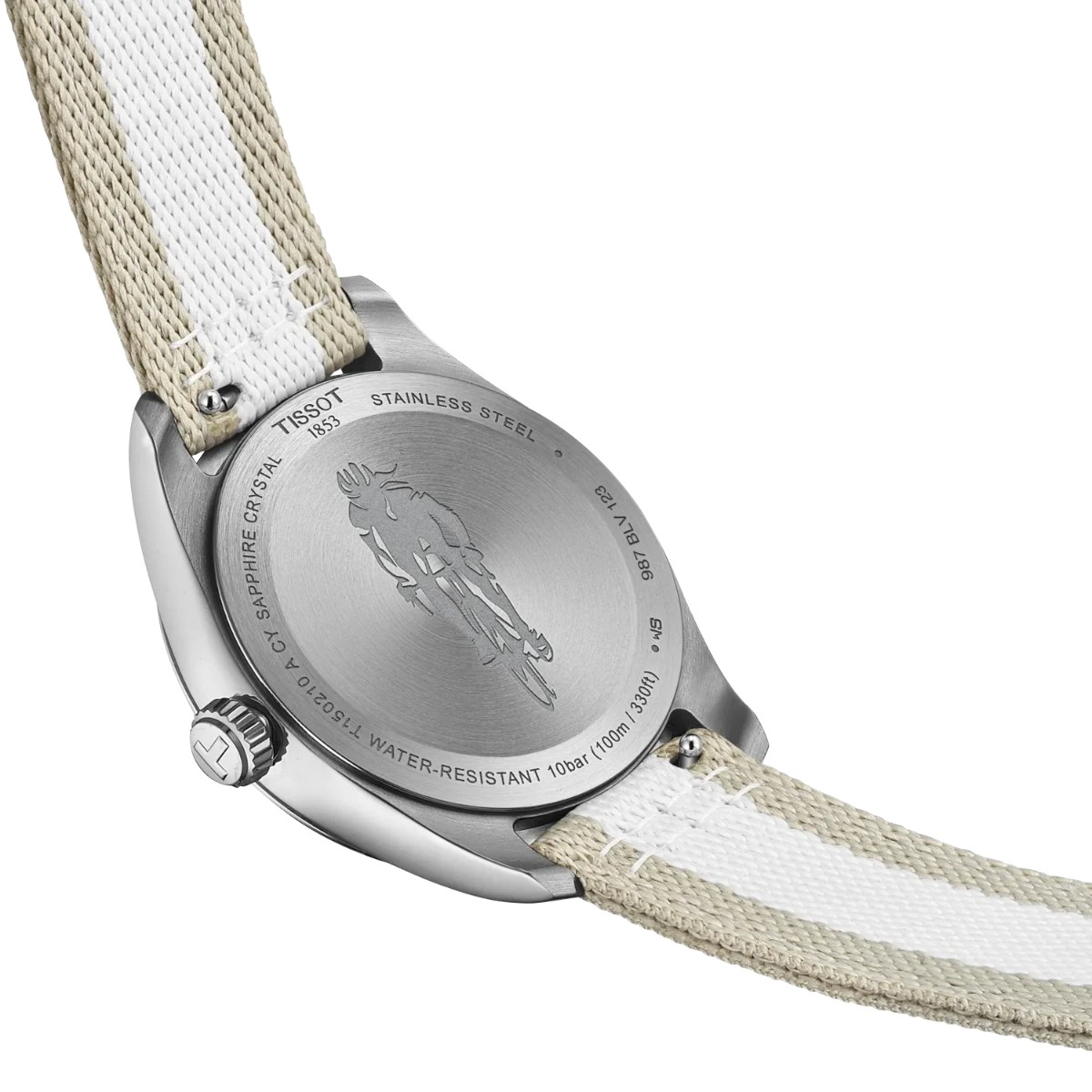 Tissot PR 100 Cycling 34mm Women's Watch, Grey Pattern Dial