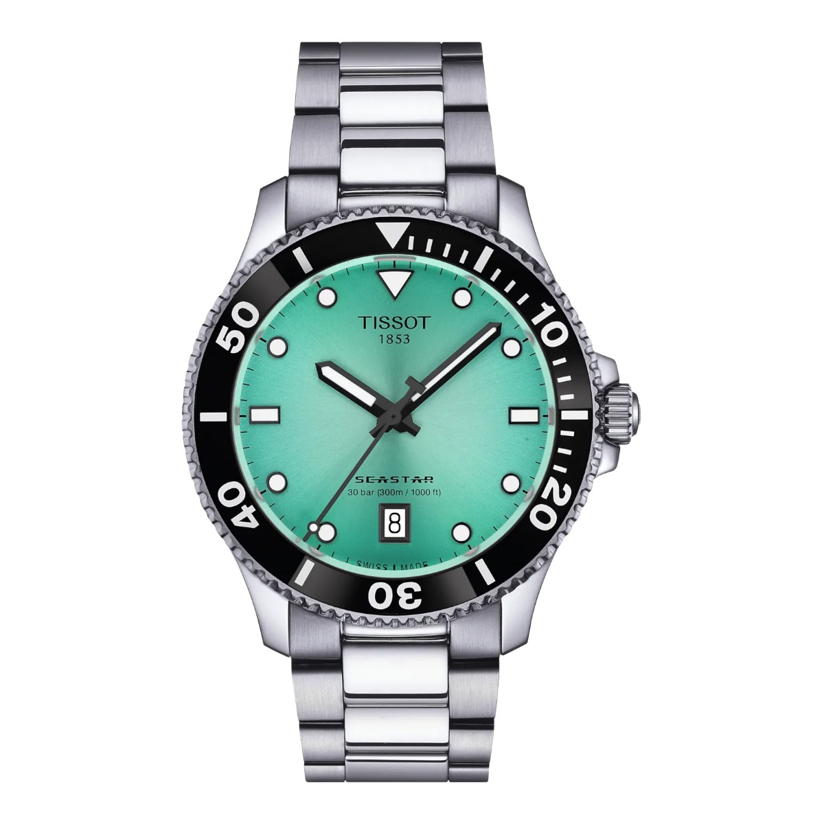 Tissot Seastar 1000 40mm Men's Watch, Turquoise Dial