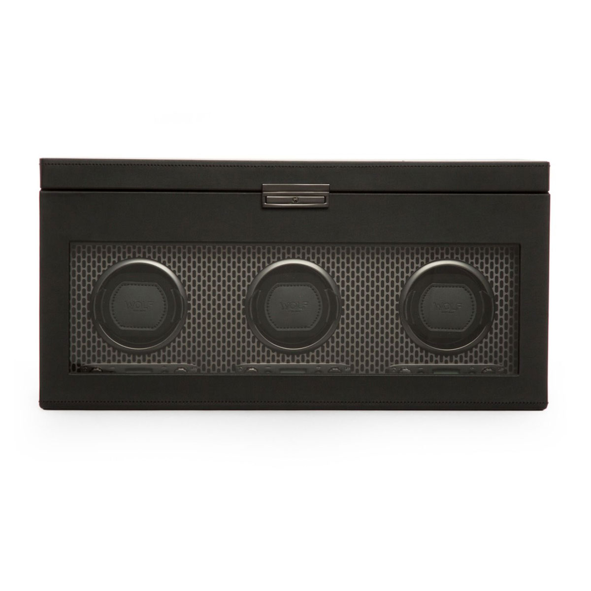 WOLF Axis Triple Watch Winder with Storage, Powder Coat