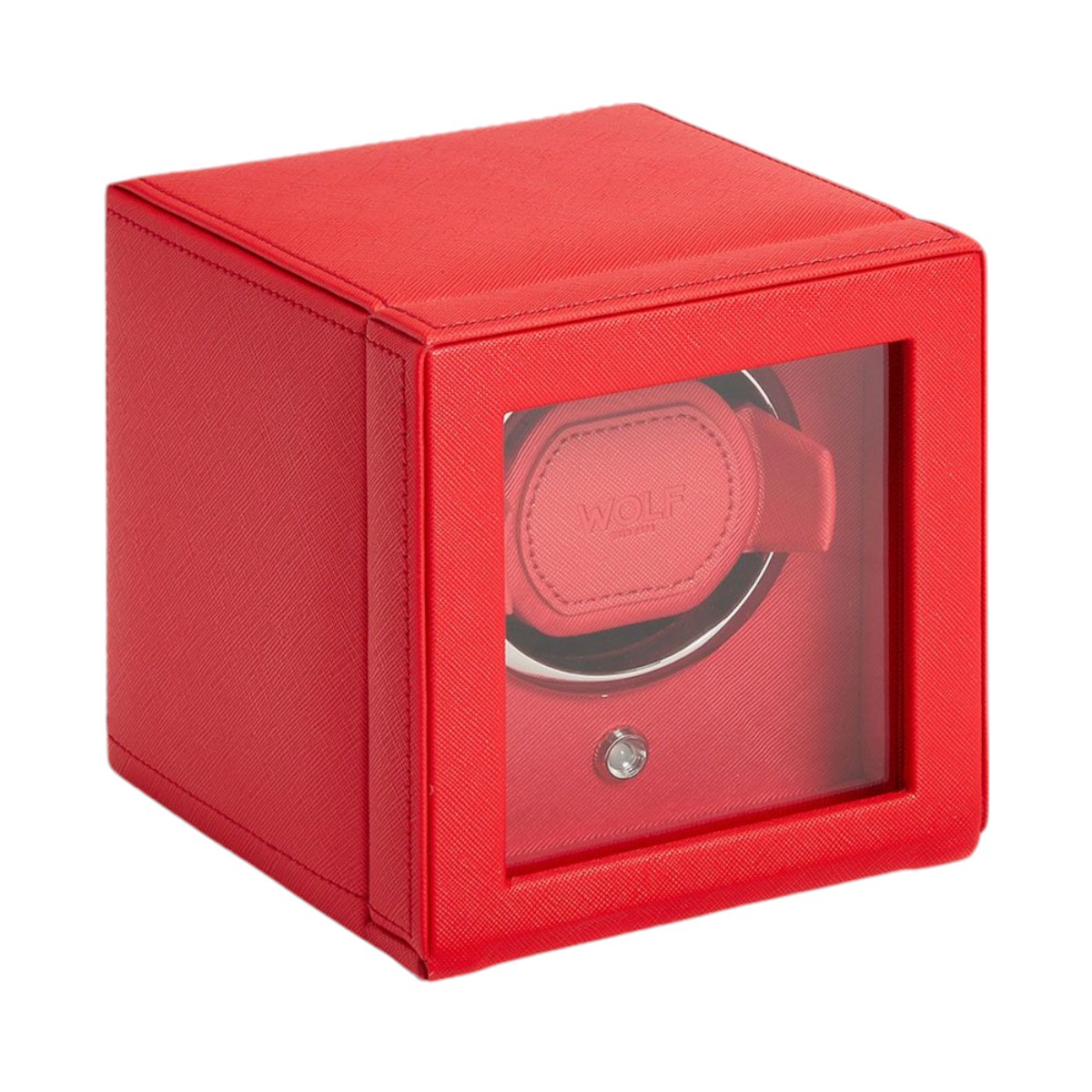 WOLF Cub Single Watch Winder with Cover, Tutti Frutti Red
