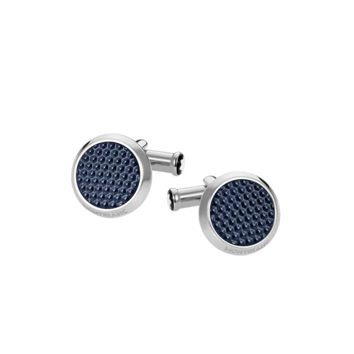 Montblanc Meisterstuck Cufflinks, Blue Pattern