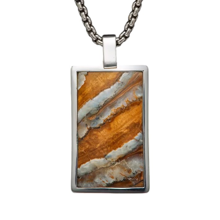 William Henry Mammoth Pinnacle Sterling Silver Pendant Necklace, 22