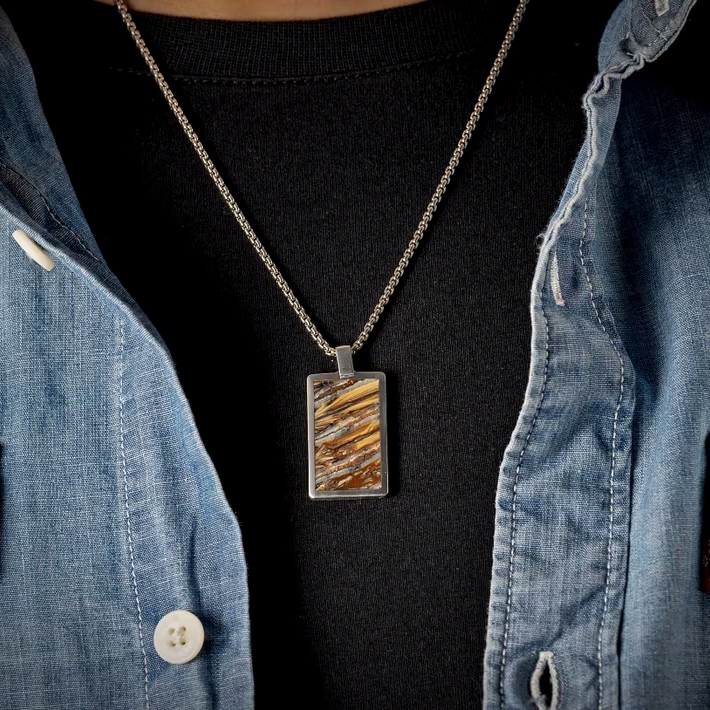 William Henry Mammoth Pinnacle Sterling Silver Pendant Necklace, 22