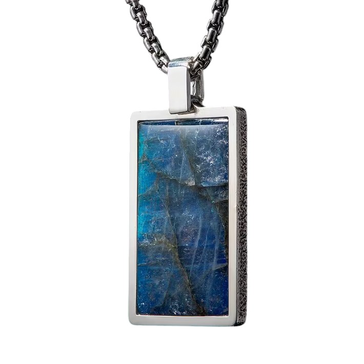 William Henry Labradorite Pinnacle Sterling Silver Pendant Necklace, 22