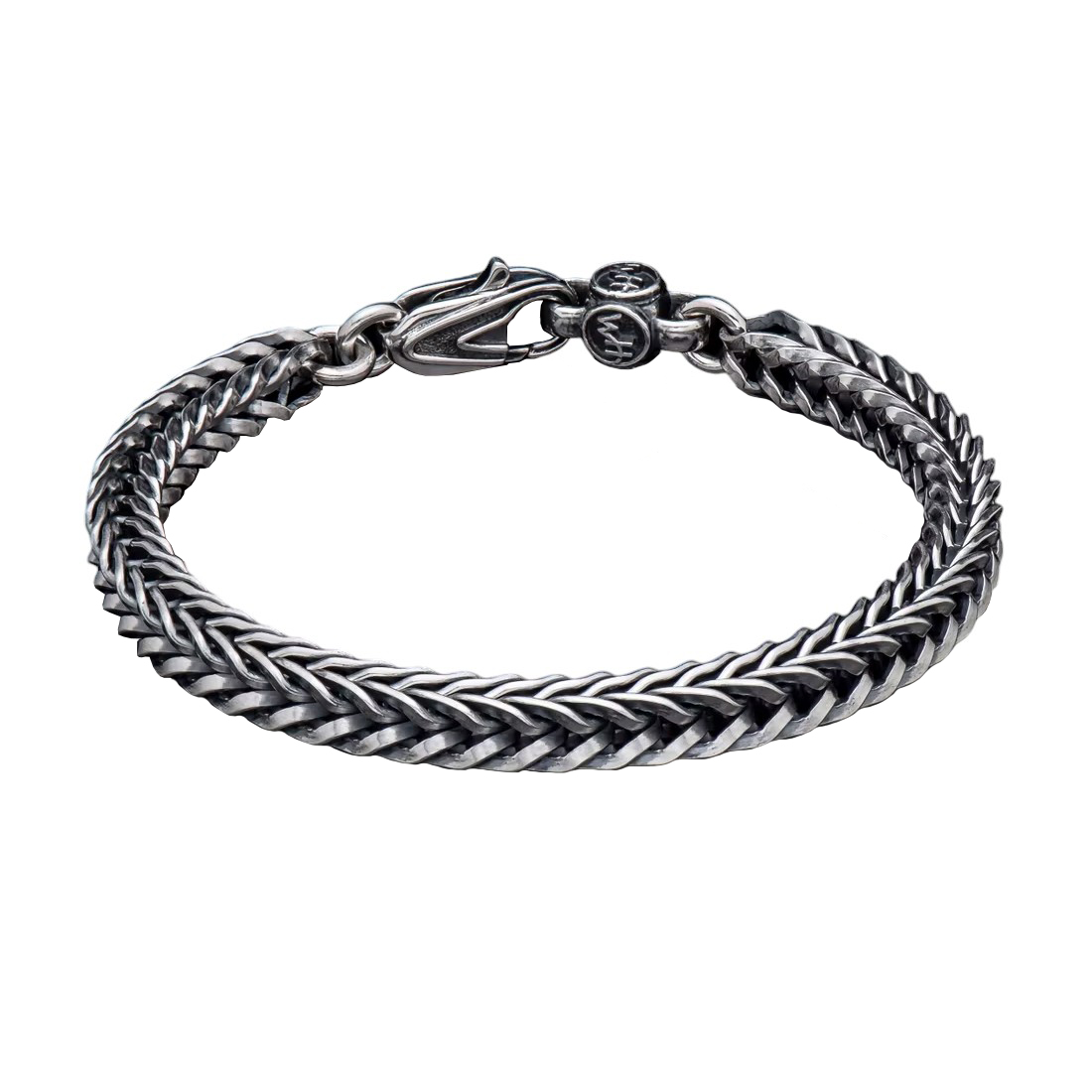 William Henry Paros Sterling Silver Chain Bracelet, Large