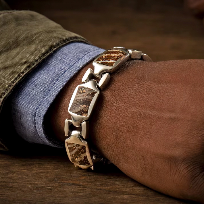 William Henry Mammoth Retro Sterling Silver Bracelet, Large