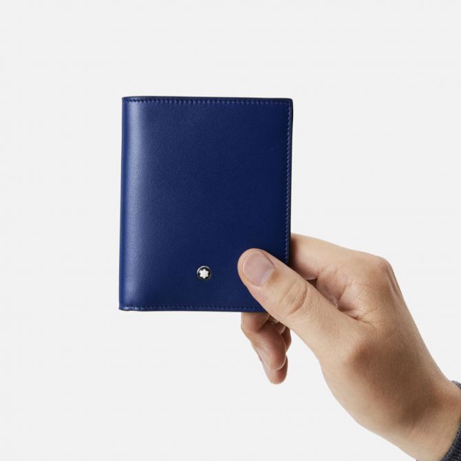 Montblanc Meisterstuck Compact Wallet, Blue | 129678 | Borsheims