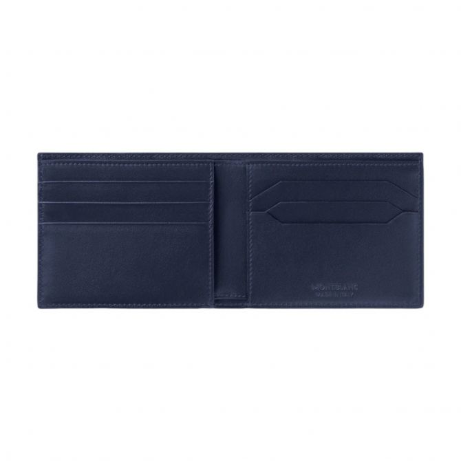 Montblanc Meisterstuck 6 Card Case BiFold Wallet, Ink Blue