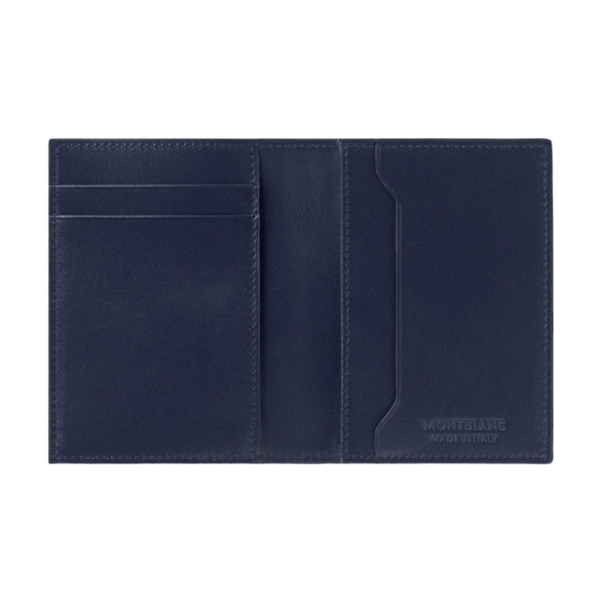 Montblanc Meisterstuck 4 Card Case Vertical BiFold Wallet, Ink Blue