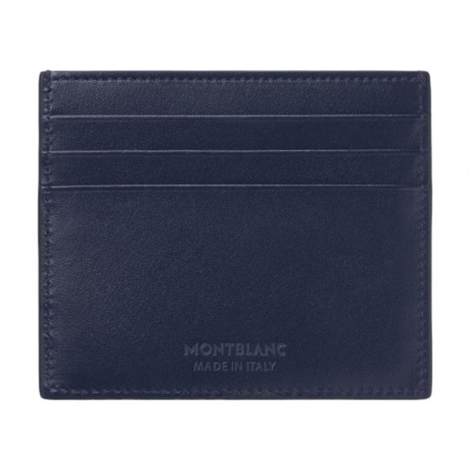 Montblanc Meisterstuck 6 Card Case Wallet, Ink Blue | 131694