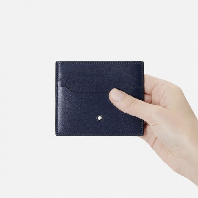 Montblanc Meisterstuck 6 Card Case Wallet, Ink Blue | 131694