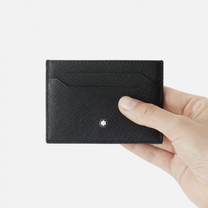 MONTBLANC メンズ カードケース 130324 Montblanc Sartorial 5 Card Case Wallet, Black | 130324