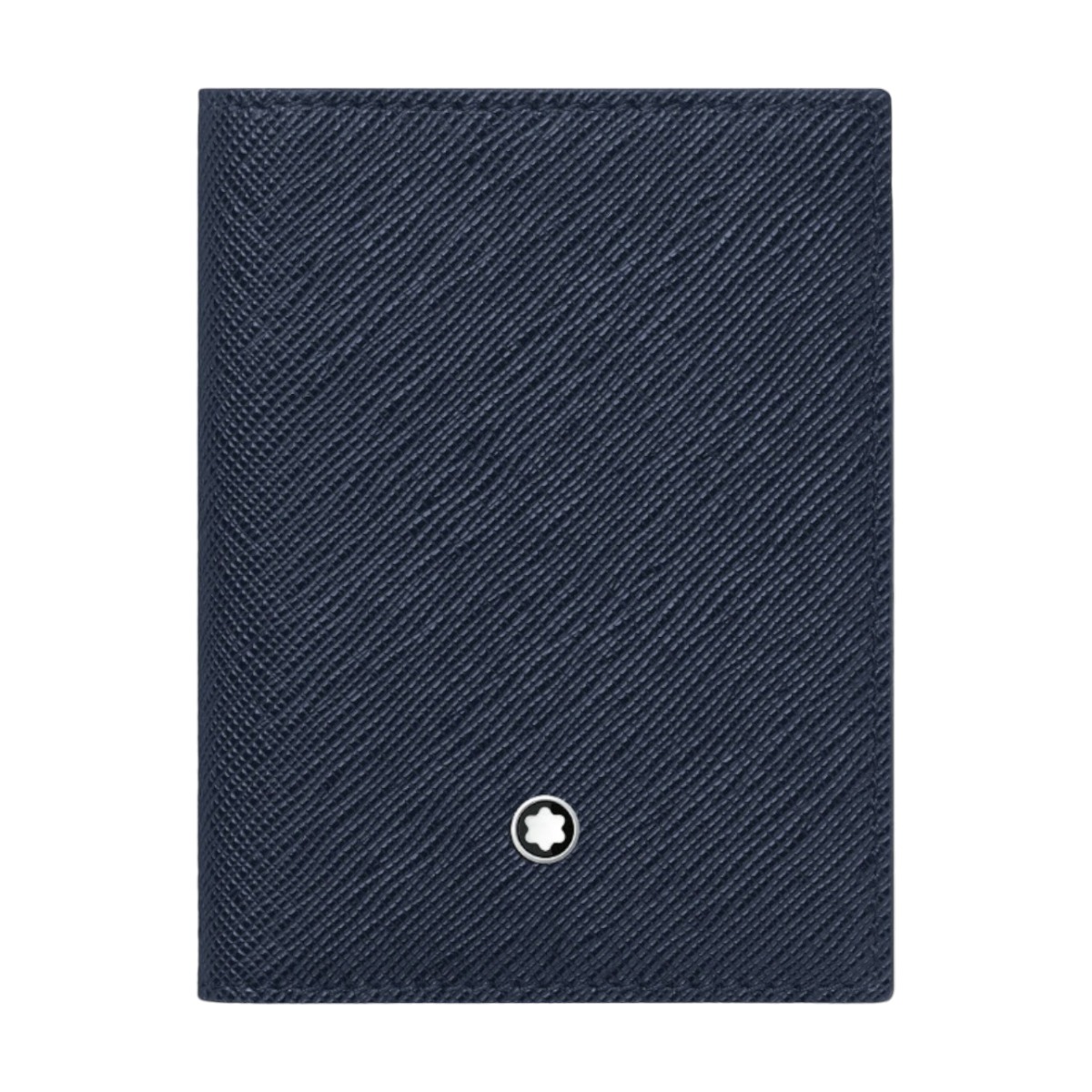 Montblanc Sartorial 4 Card Case Vertical BiFold Wallet, Ink Blue