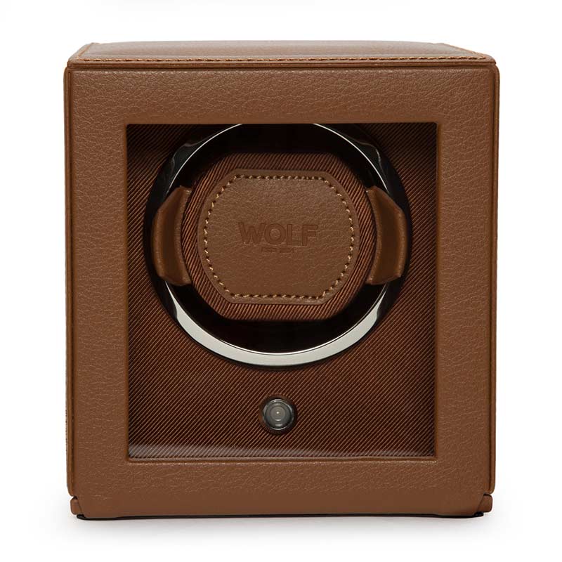 WOLF Cub Winder with Cover, Cognac