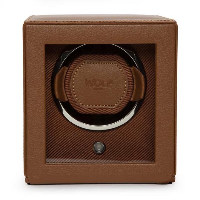 WOLF Cub Winder with Cover, Cognac