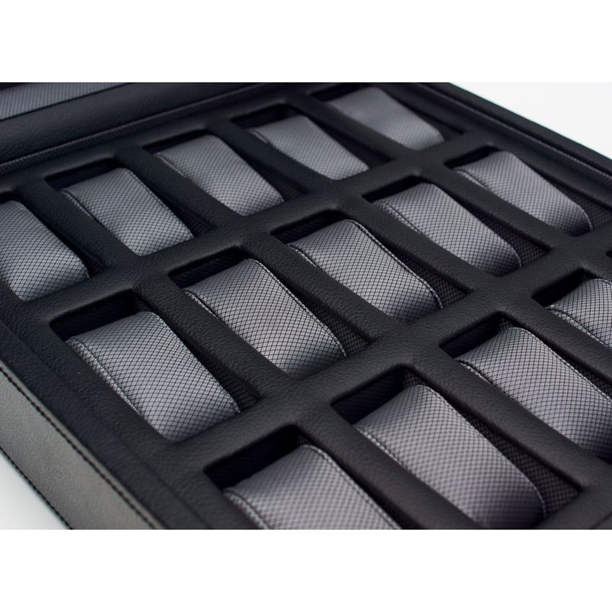 Wolf Windsor 15 Piece Watch Box, Black