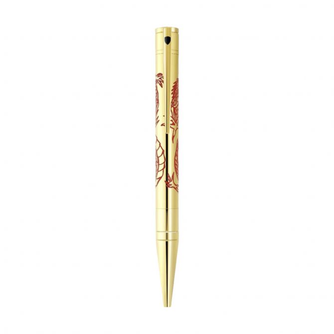 S.T. Dupont D-Initial Dragon Ballpoint Pen, Gold