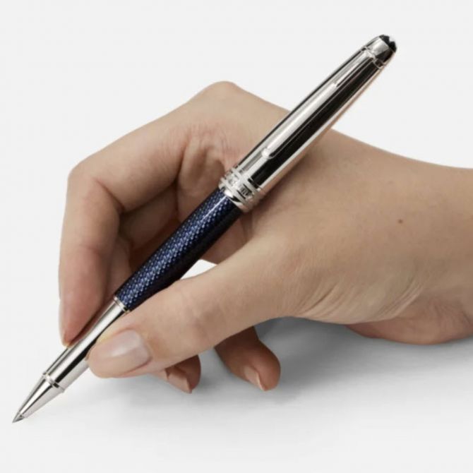 Montblanc Meisterstuck Solitaire Doue Blue Hour Classique Rollerball Pen 112894 Borsheims