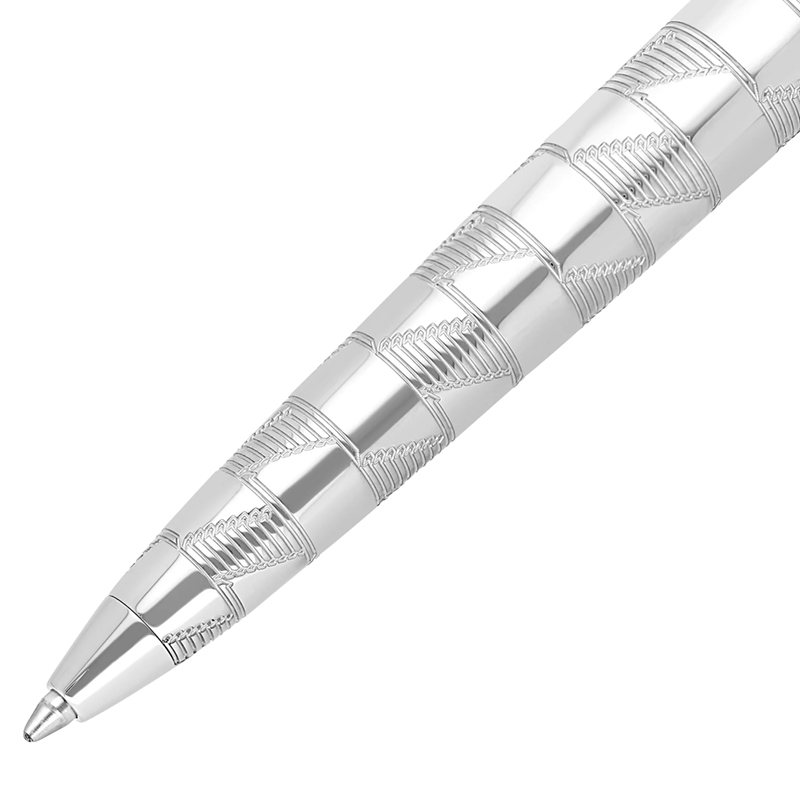 S.T. Dupont Monogram 1872 Line D Eternity Medium Rollerball Pen, Silver