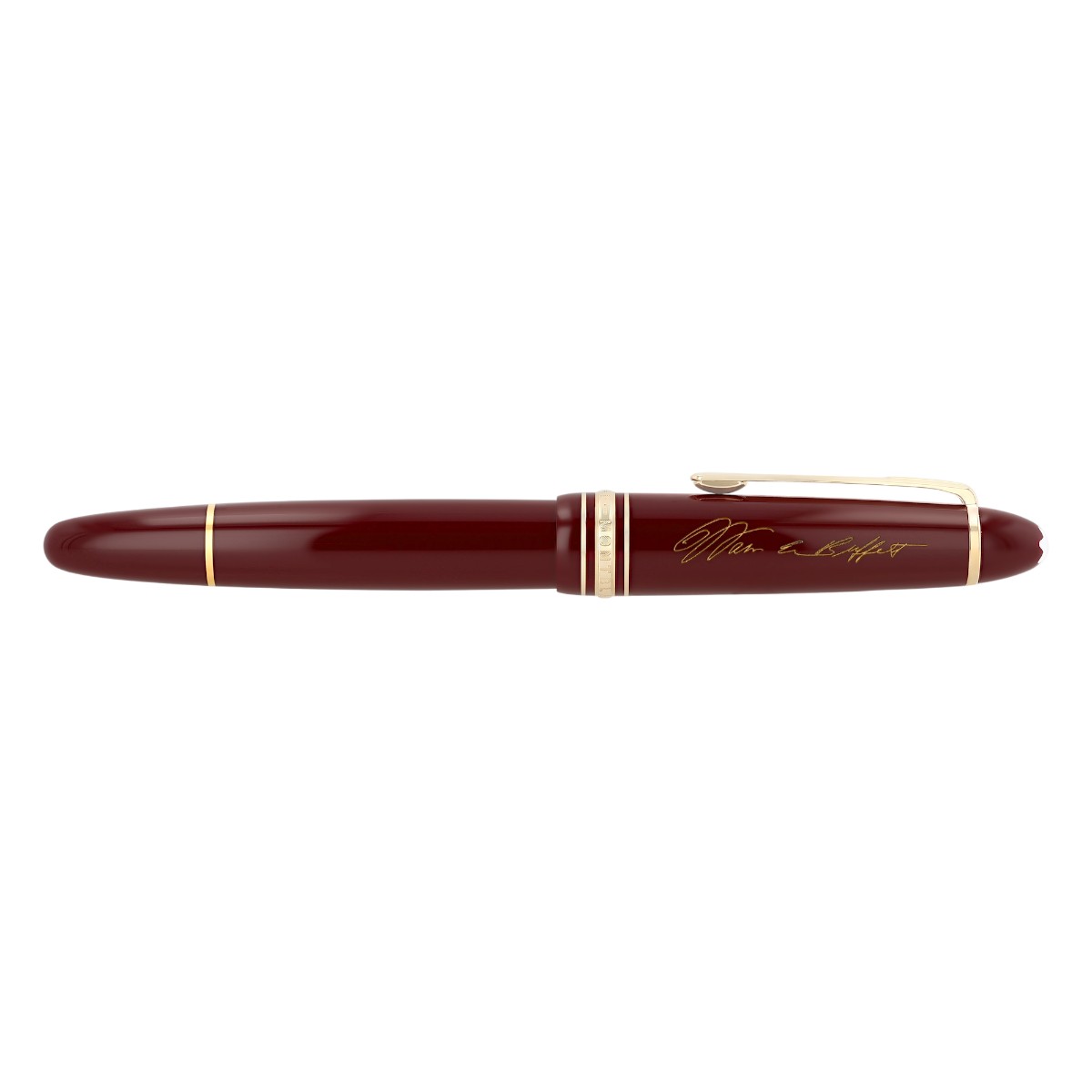 Montblanc Meisterstuck Burgundy Red LeGrand Rollerball Pen, Warren Buffett Signature