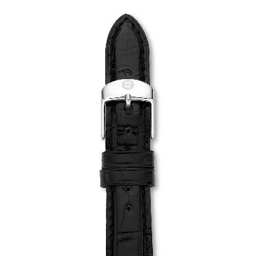 Michele Black Alligator 16mm Women's Watch Strap