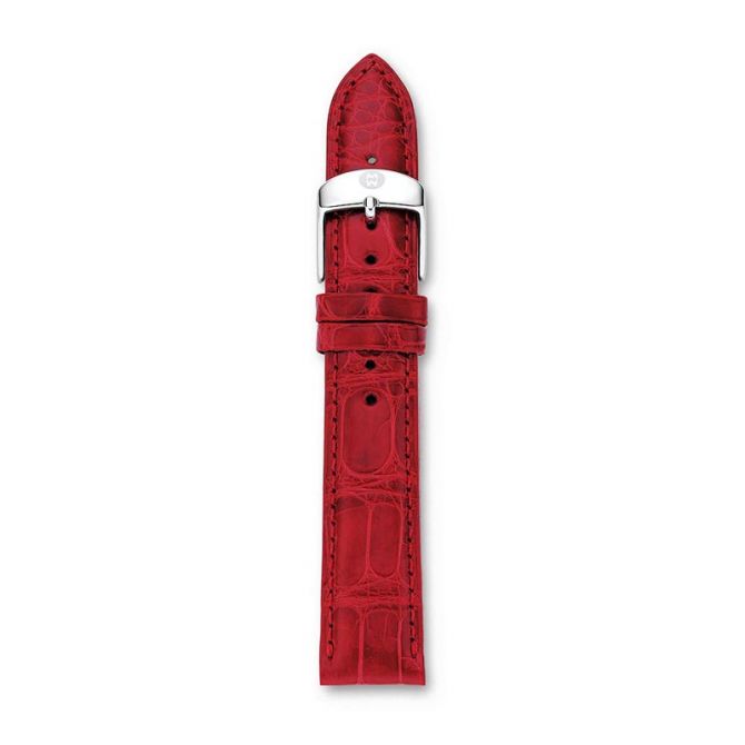 Michele Garnet Alligator Strap, 18mm