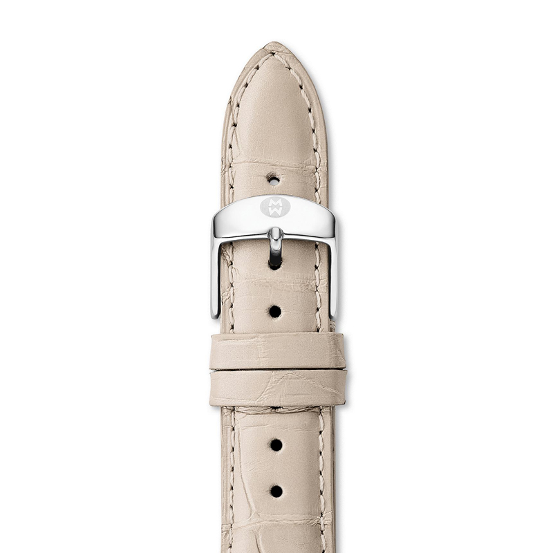 Michele Alligator Strap, Cashmere