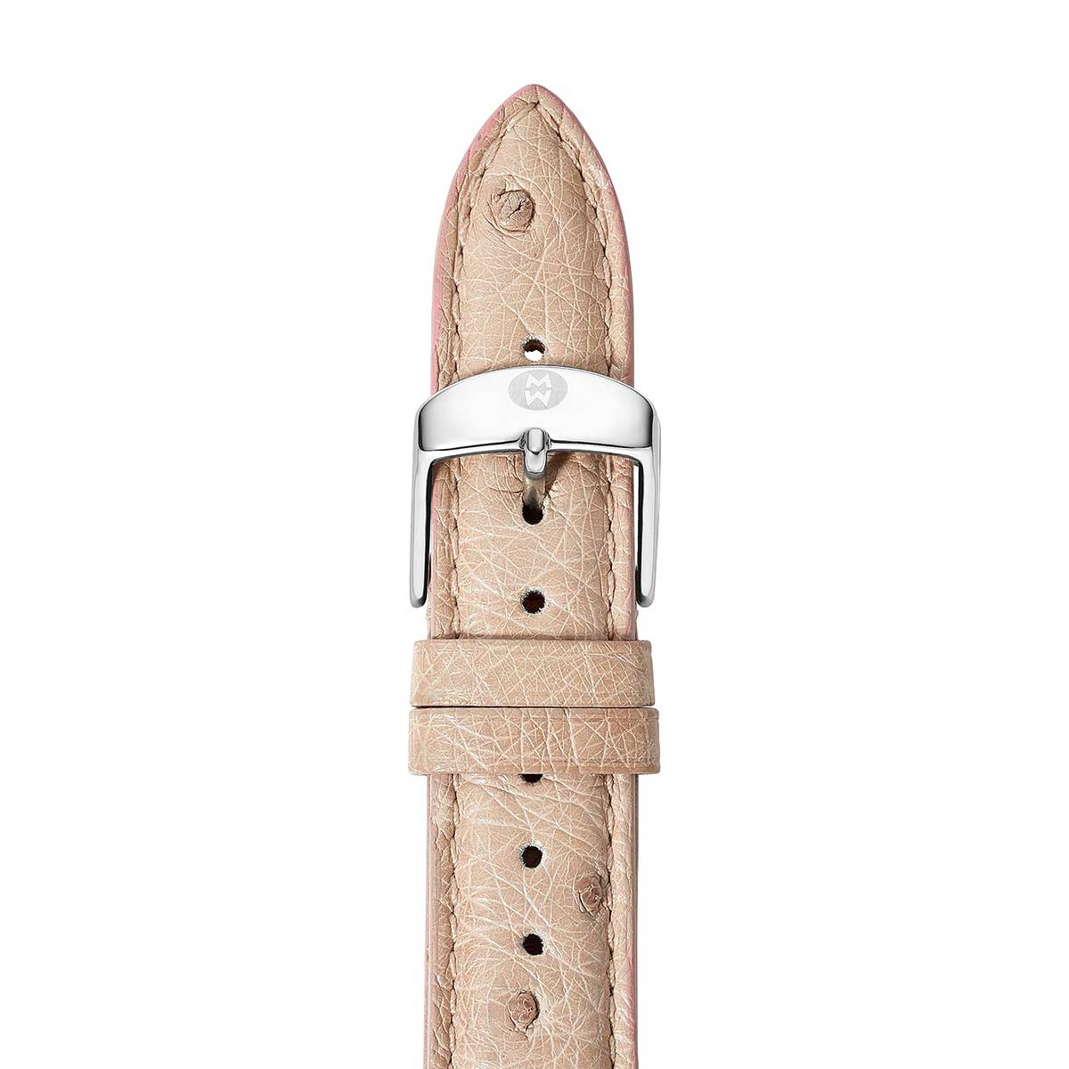 Michele 18mm Natural Ostrich Strap