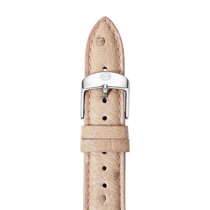 Michele 18mm Natural Ostrich Strap