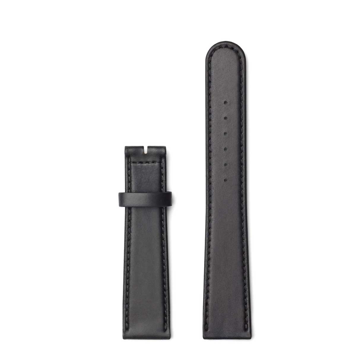 Nomos Glashutte Horween Genuine Shell Cordovan Remborde Black 18mm Strap, Small