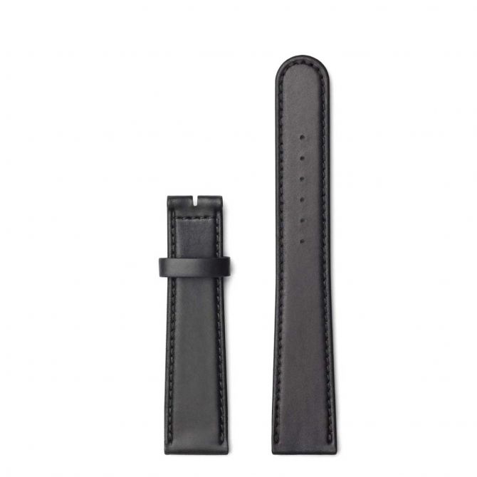 Nomos Glashutte Horween Genuine Shell Cordovan Remborde Black 18mm Strap, Small