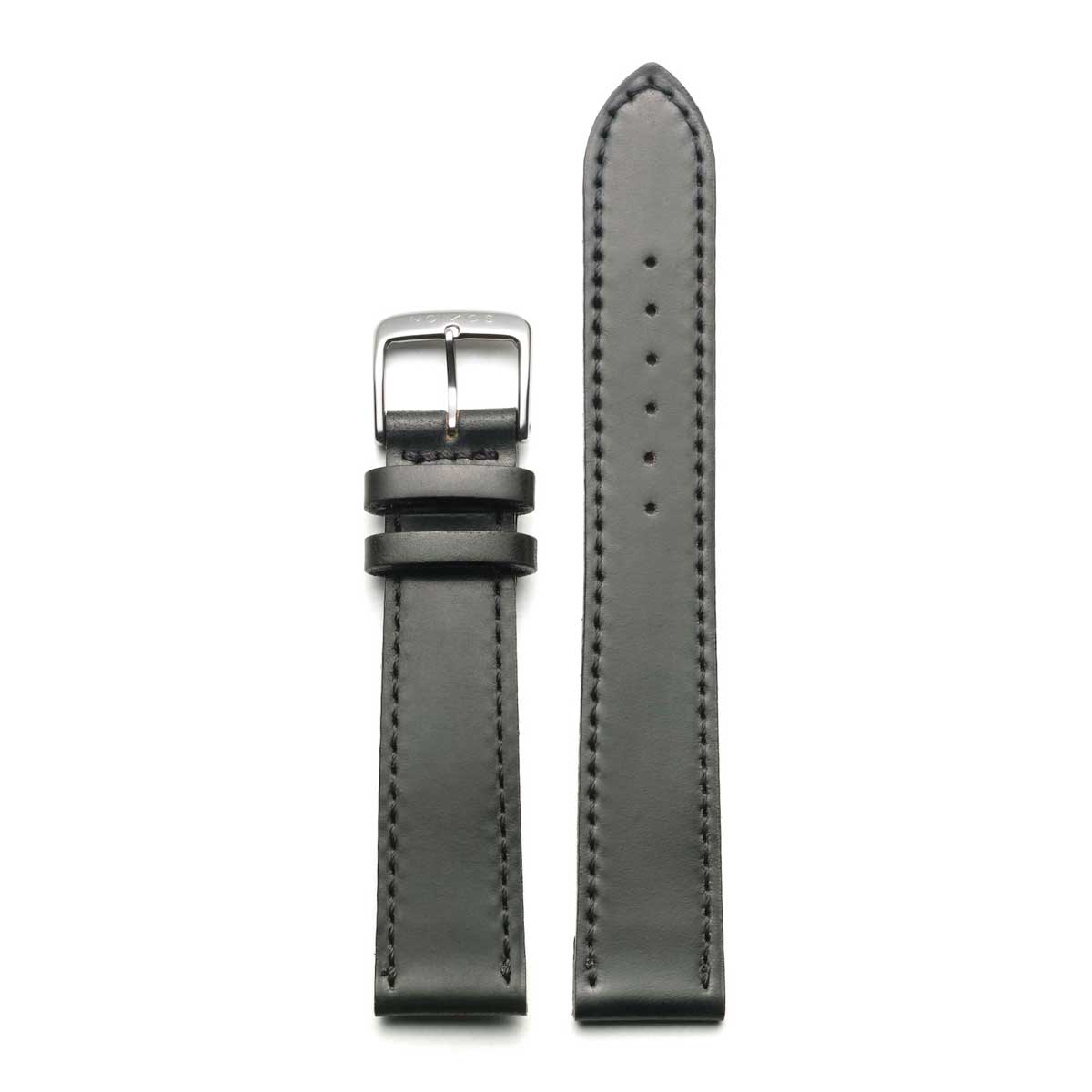 Nomos Horween Genuine Shell Cordovan Black 20mm Strap, Small