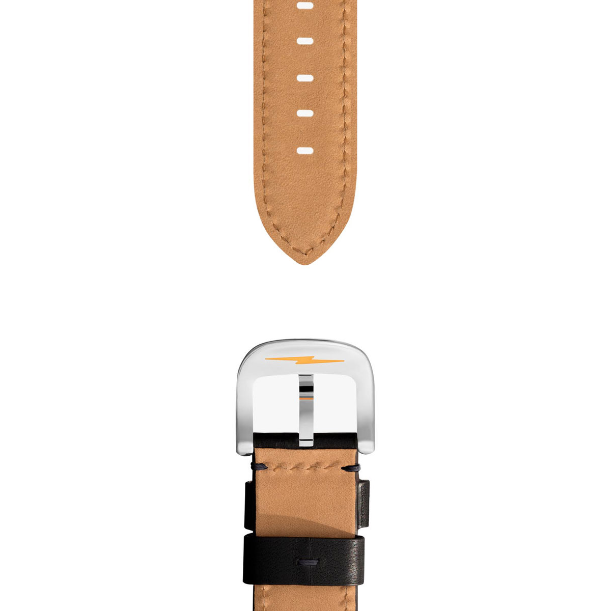 Shinola 24mm Black Stitch Leather Strap