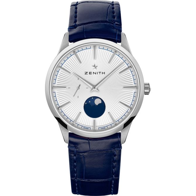 Zenith Elite Moonphase 40.5mm Watch, Blue