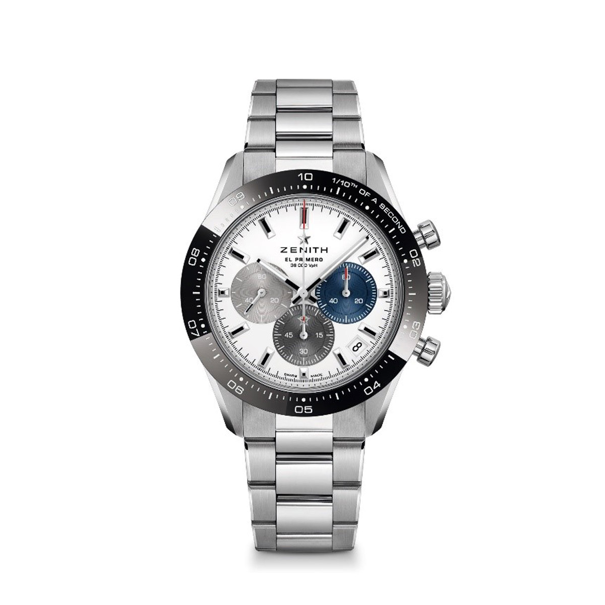 Zenith Chronomaster Sport 41mm Men's Watch, Grey and Navy Dial and Steel Band