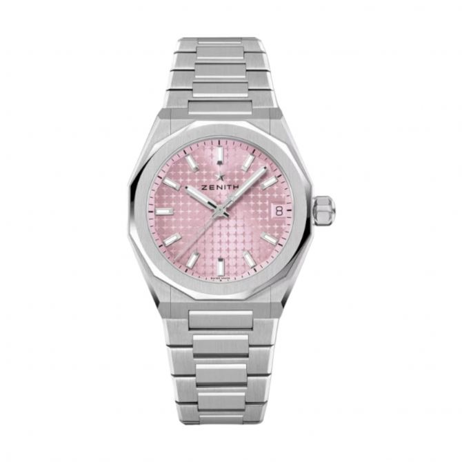 Zenith Defy Skyline 36mm Watch, Pastel Pink Dial