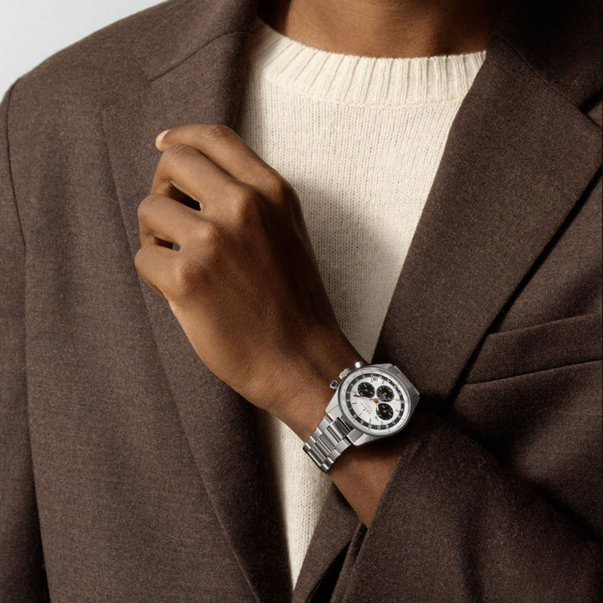 Zenith Chronomaster Original 38mm Watch, White Panda Dial