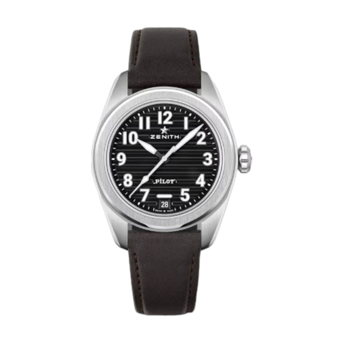 Zenith Pilot Automatic 40mm Watch, Black Pattern Dial