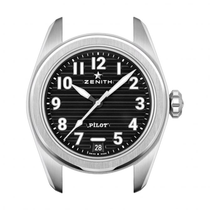 Zenith Pilot Automatic 40mm Watch, Black Pattern Dial