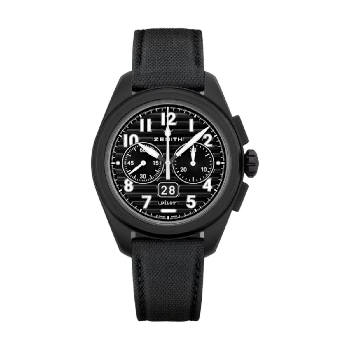 Zenith Pilot Big Date Flyback 42.5mm Watch, Black Dial